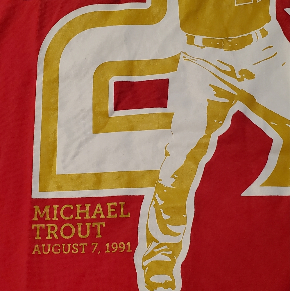 Angels Baseball #27  Michael Trout T-Shirt, SzXL